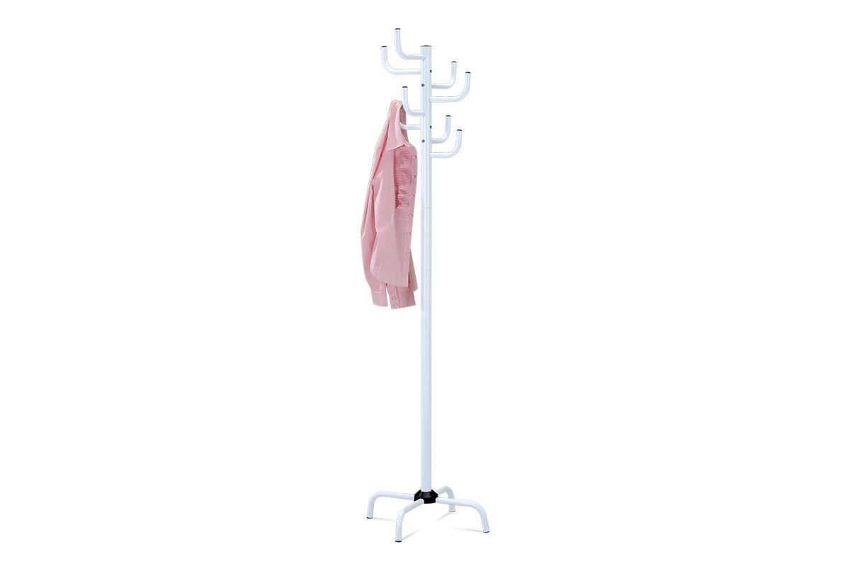 Stojanový vešiak, 182cm, kov, biely, 80609-A WT