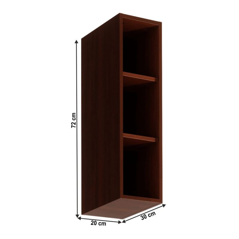 Horná skrinka otvorená, 20cm, orech Milano, SICILIA W200