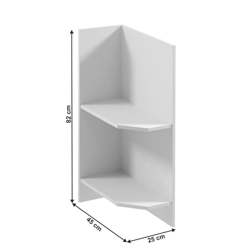 Spodná skrinka otvorená, 25cm, biela, ľavá, SICILIA D25PZ