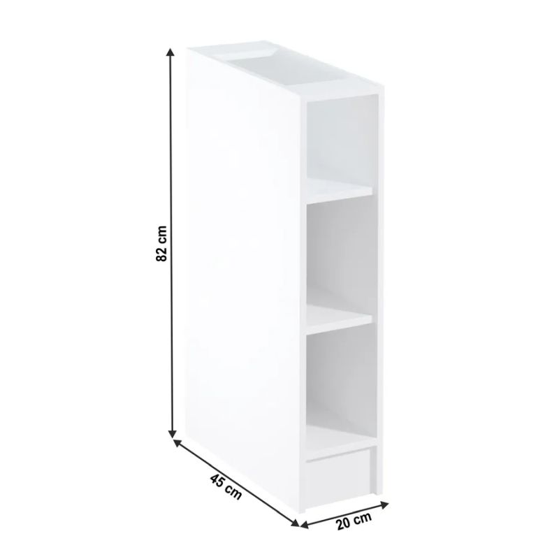 Spodná skrinka otvorená, 20cm, biela, SICILIA D20P