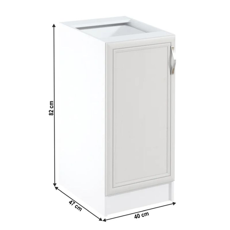 Spodná skrinka, 40cm, biela, sosna Andersen, ľavá, SICILIA D40