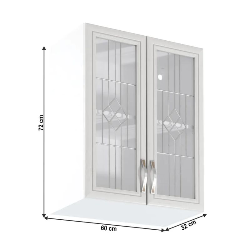 Horná skrinka, 60cm, biela, sosna Andersen, SICILIA G60S