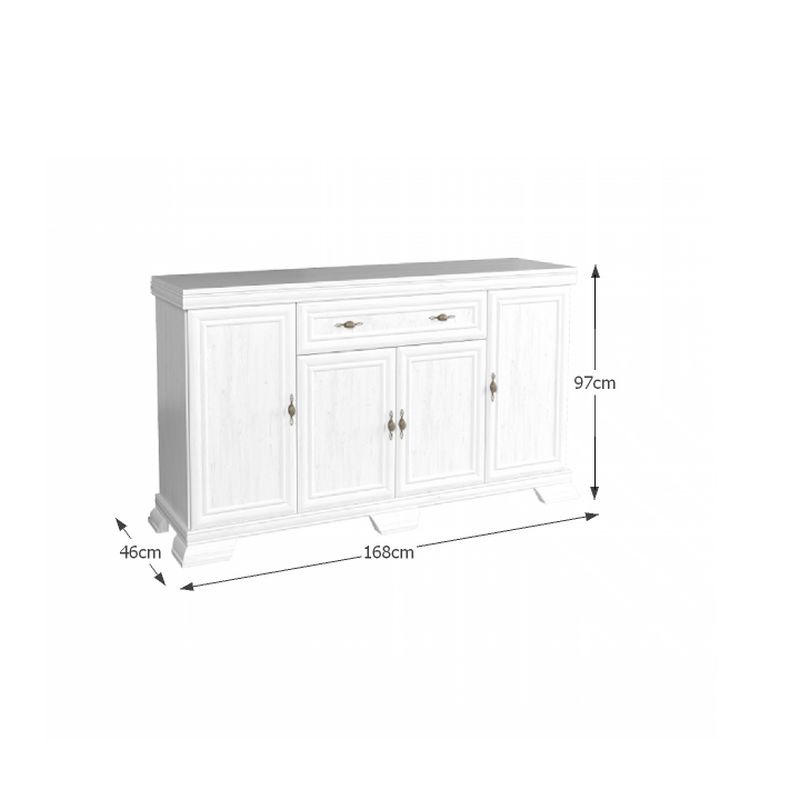 Komoda, 168cm, sosna andersen, KORA KK4