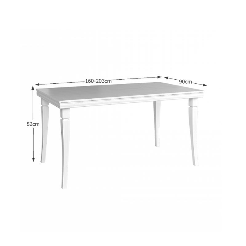 Jedálenský stôl, 160x90cm, rozkladací, MDF, sosna andersen, KORA