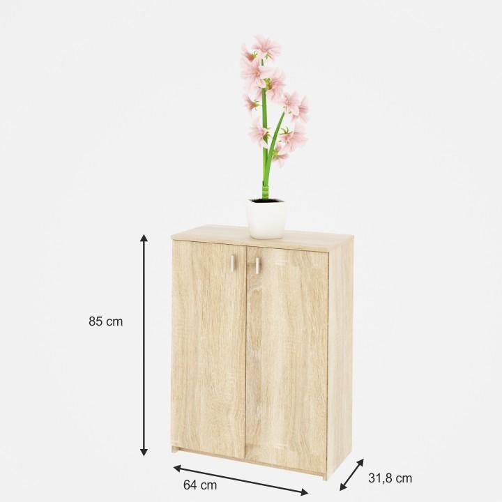 Komoda, 64cm, 2 dverová, dub sonoma, NATALI typ 4