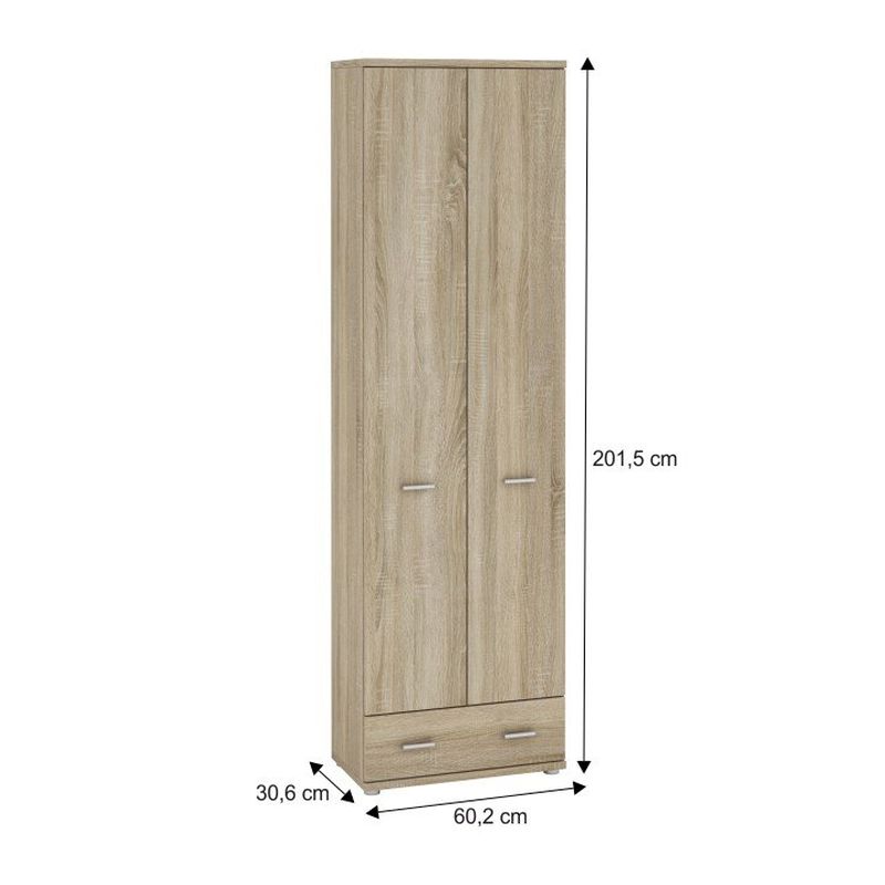 Skriňa, 60cm, vešiaková, dub sonoma, Mario New Typ A