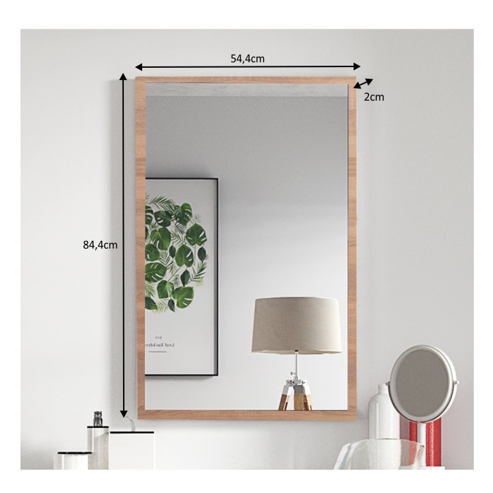 Zrkadlo, 54x84cm, dub sonoma, VIOLET