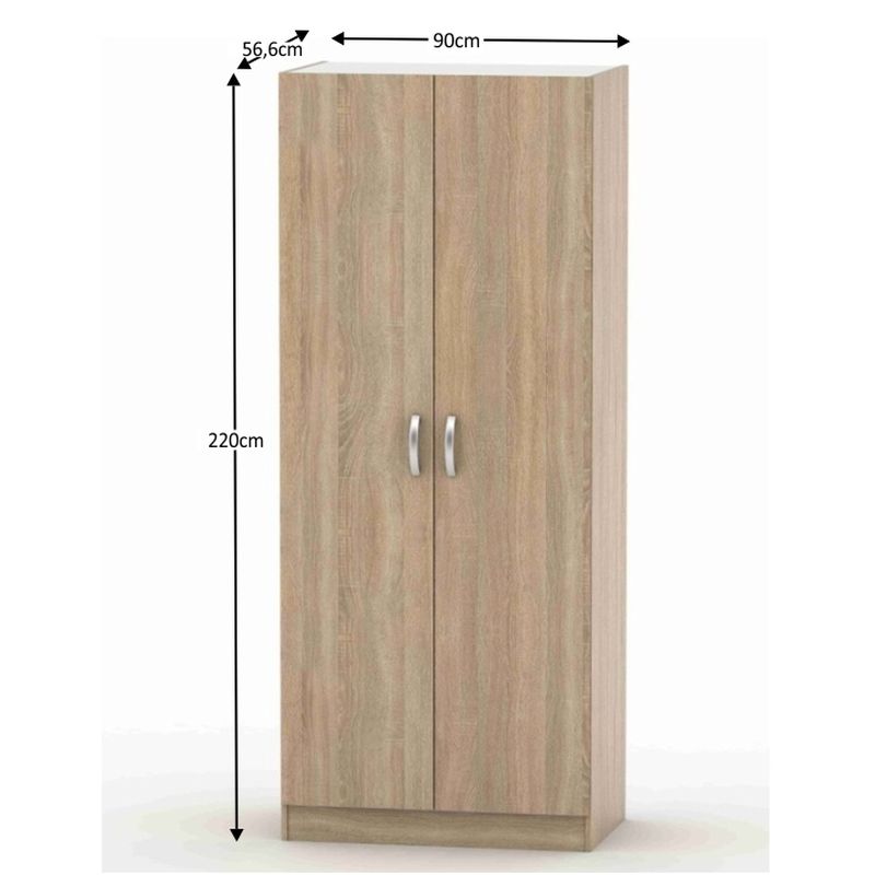 Skriňa, 90cm, kombinovaná, dub sonoma, BETTY 2, BE02-003-00