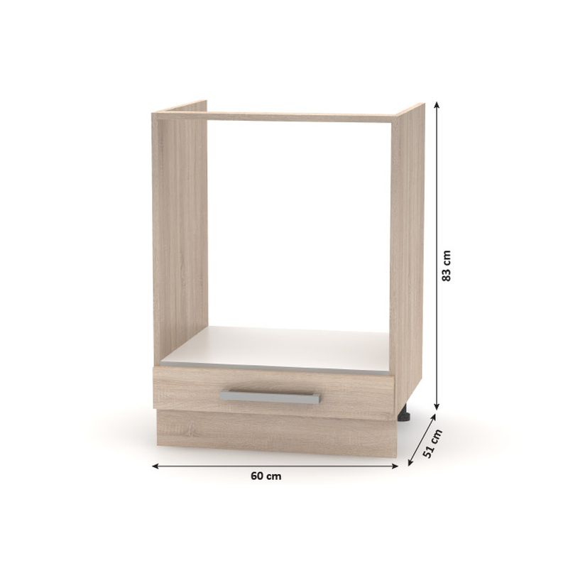 Sporáková skrinka, 60cm, dub sonoma, NOVA PLUS NOPL-059-0S