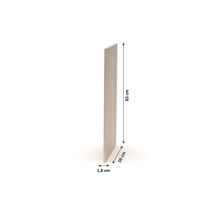 Koncová doska, 59cm, dub sonoma, NOVA PLUS NOPL-085-00