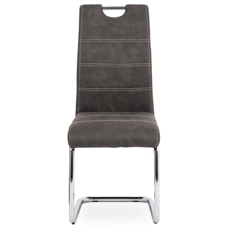 Jedálenská stolička, sivá, látka, HC-483 GREY3