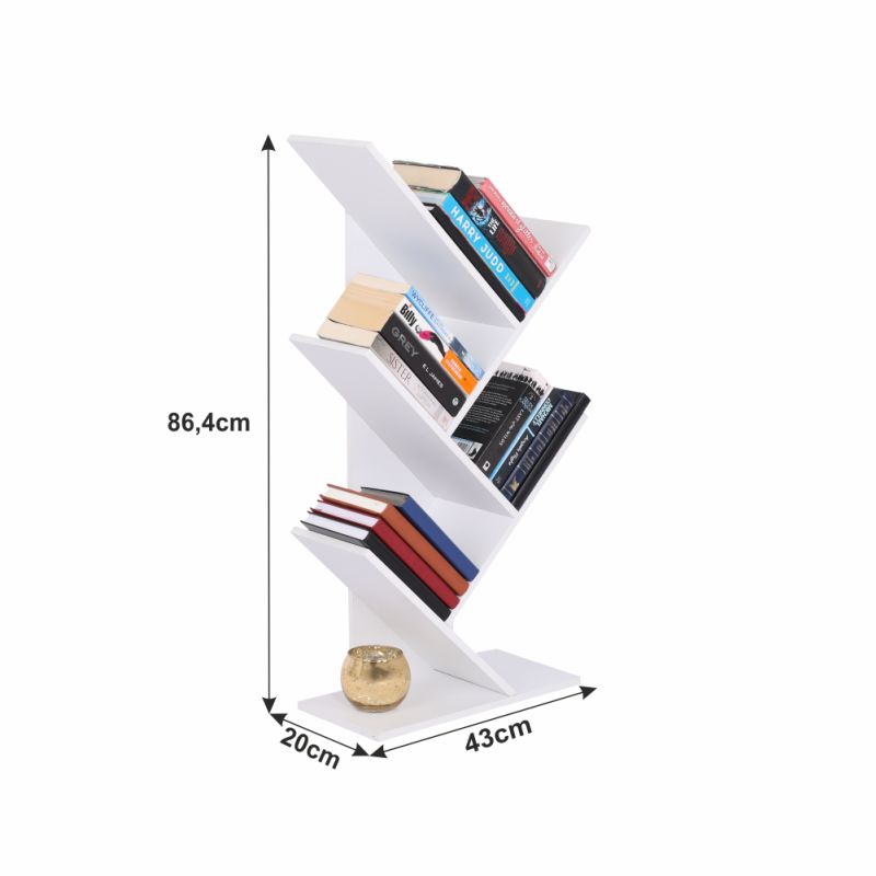 Regál, 43cm, biely, BAKI NEW TYP 3