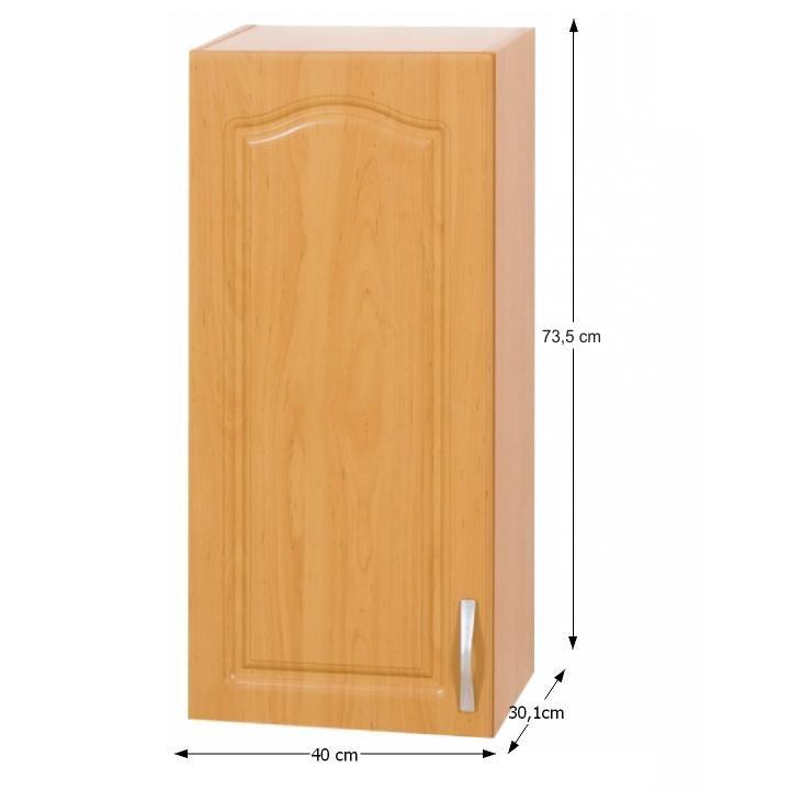 Kuchynská horná skrinka, 40cm, jelša, ľavá, LORA KLASIK W40/735
