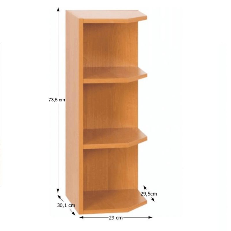 Kuchynská horná skrinka, 29cm, jelša, pravá, LORA KLASIK W30N