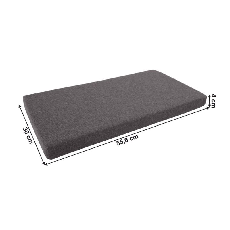 Vankúš, poduška na botník, 55cm, sivá látka, BERGI NEW