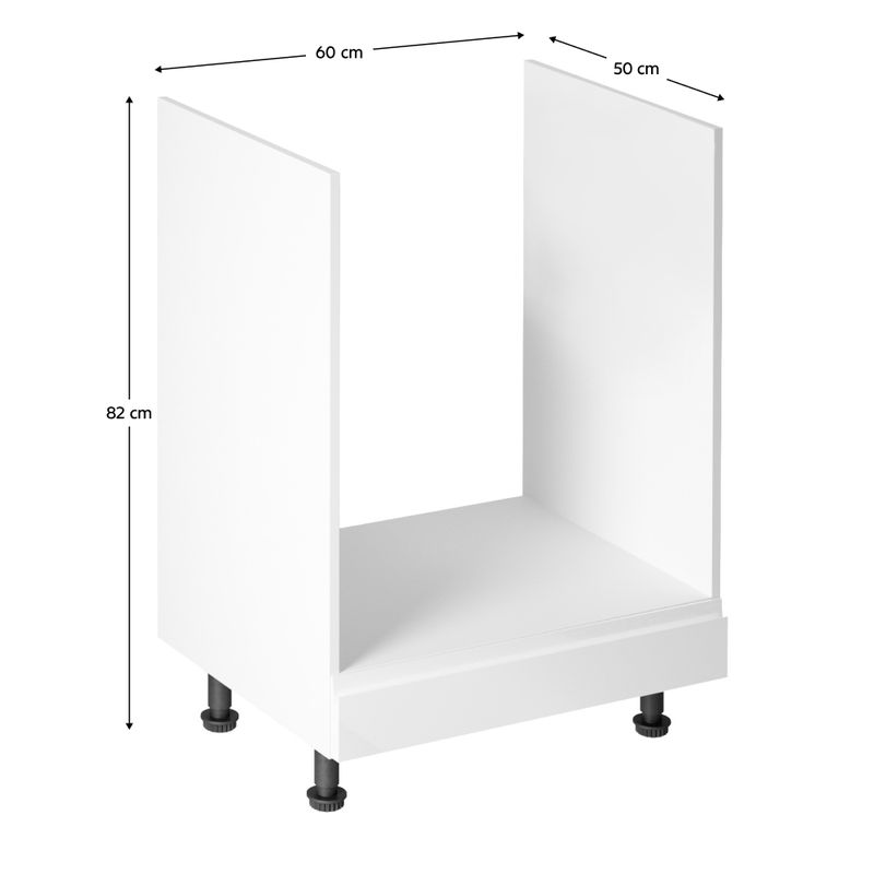 Spodná skrinka šporáková, 60cm, biela, biely lesk, AURORA D60ZK