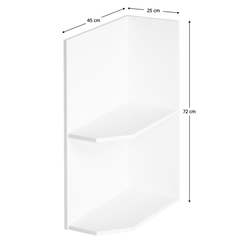 Spodná skrinka otvorená, 25cm, biela, pravá, AURORA D25PZ