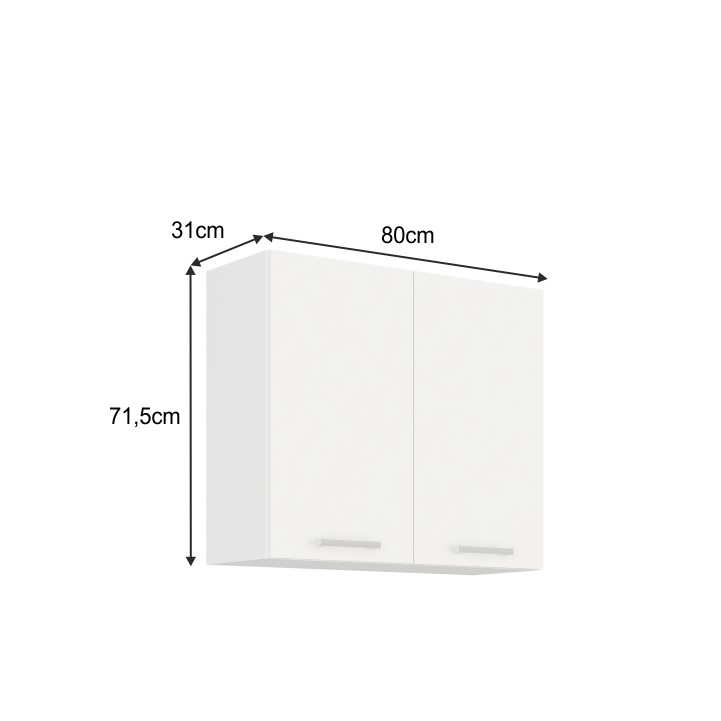 Horná skrinka, 80cm, biela, SPLIT 80 G-72 2F