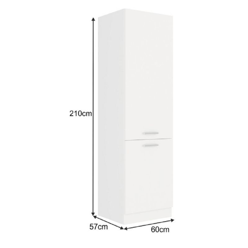 Vysoká skrinka, 60cm, biela, SPLIT 60 DK-210 2F