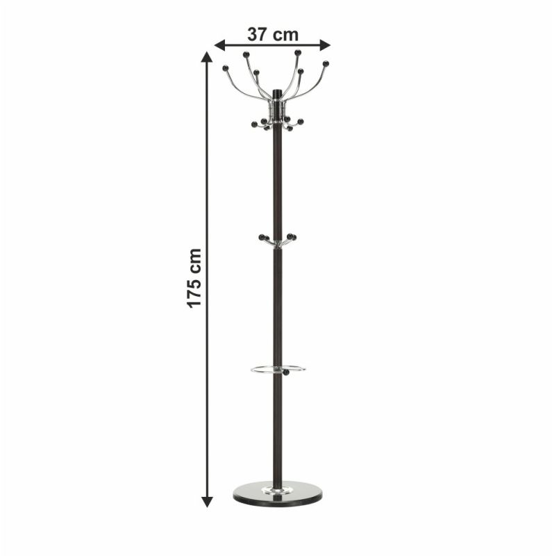 Vešiak, 175cm, hnedý, kov, JIMY NEW