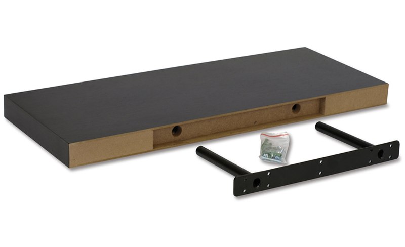 Nástenná polička, 40x24cm, MDF, hnedá, P-023 BK WAL