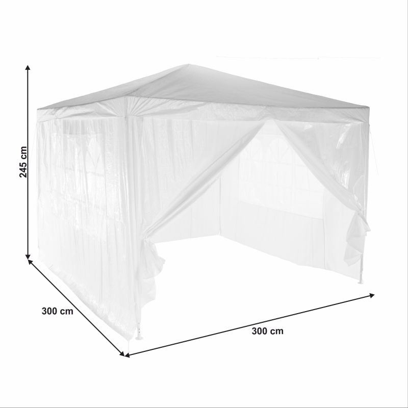 Záhradný párty stan, biely, 3x3 m, TEKNO TYP 1