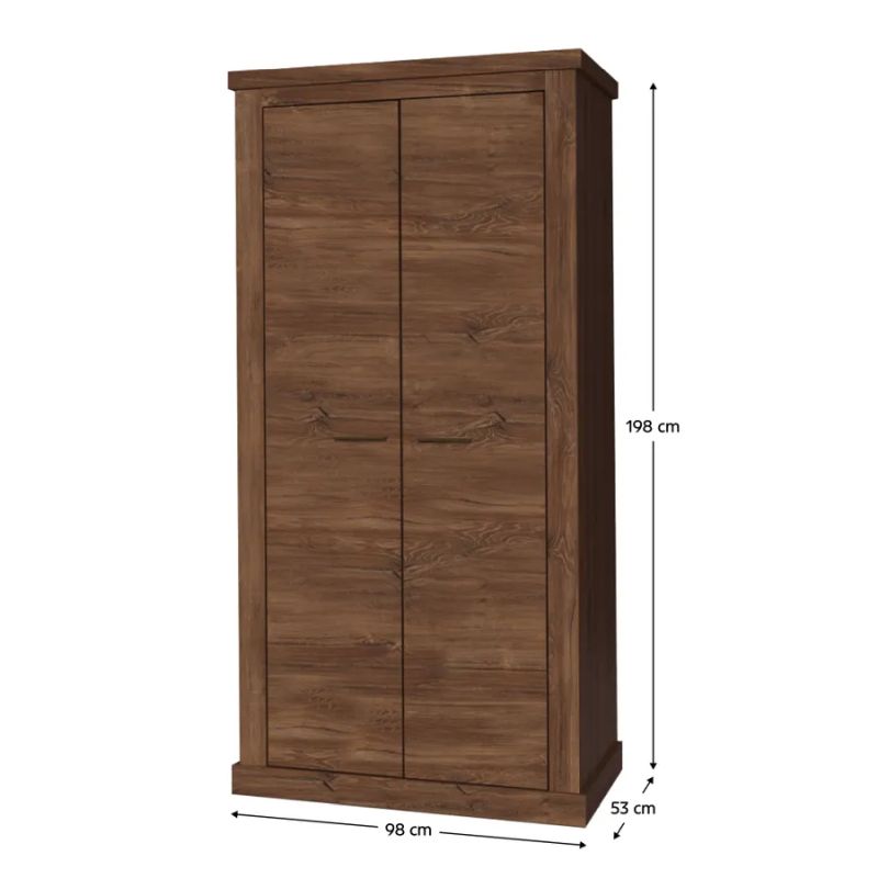 Skriňa, 98cm, kombinovaná, dub stirling, HILARD AR1