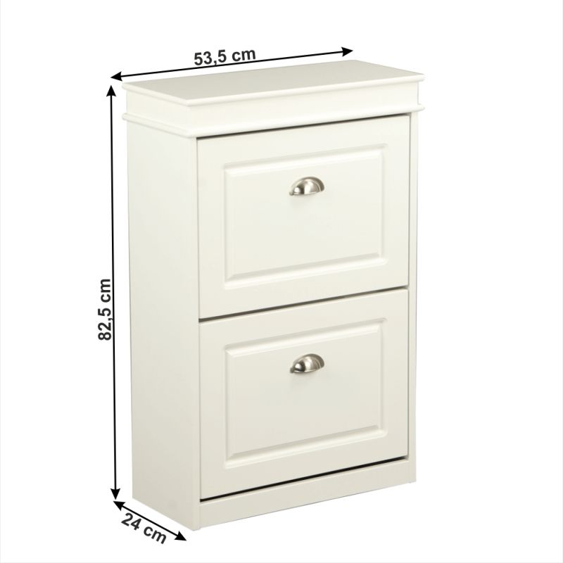 Botník, 54cm, 2-radový, biely, SEBER TYP 1