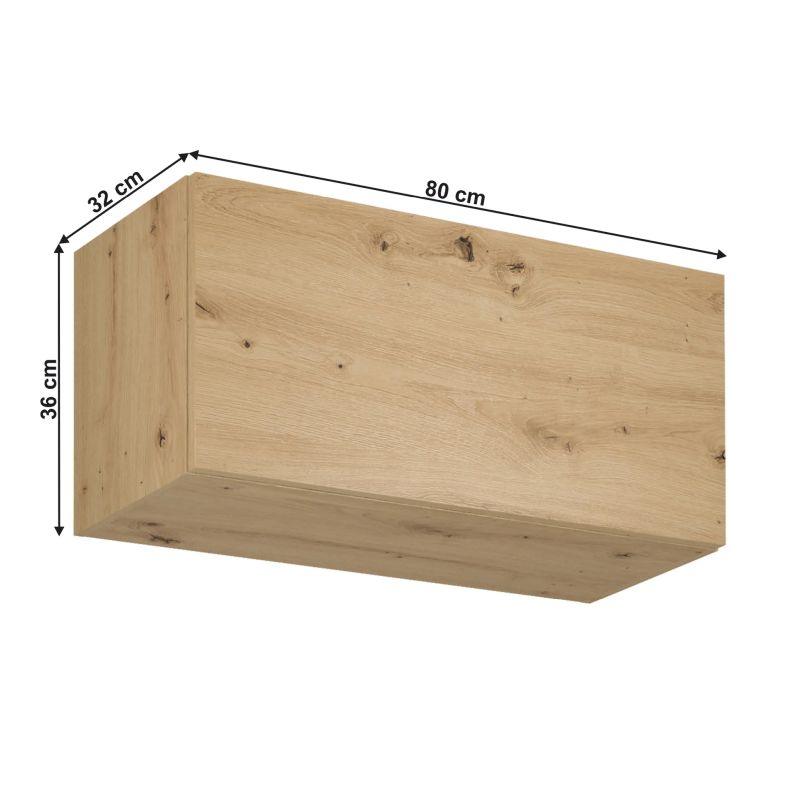 Horná skrinka, 80cm, dub artisan, LANGEN G80K