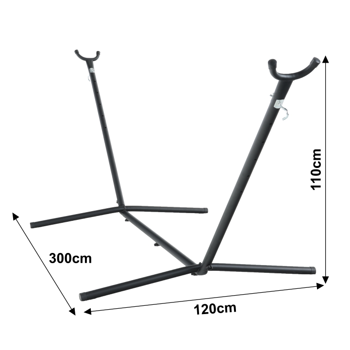 Stojan na hojdaciu sieť, čierny kov, OTAN NEW TYP 1