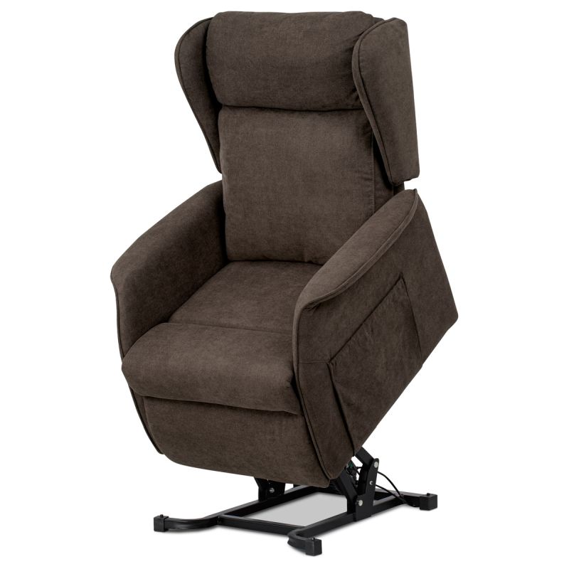 Elektrické polohovacie kreslo hnedé, TV-1190 BR2, relaxačné