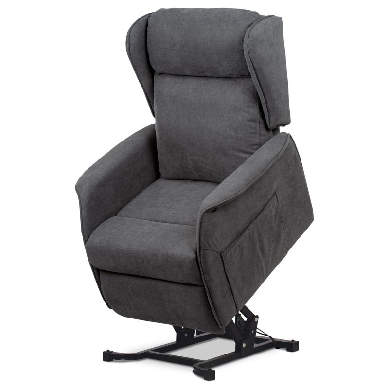 Elektrické polohovacie kreslo sivé, TV-1190 GREY2, relaxačné