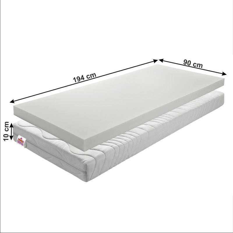 Matrac, penový, 194x90, BE ELISSE