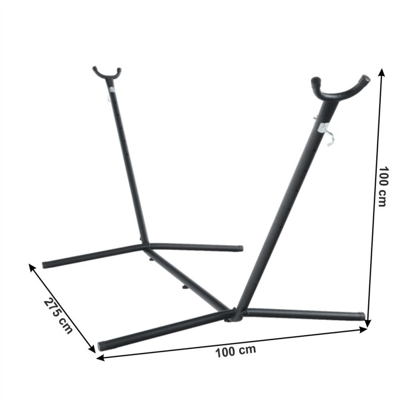 Stojan na hojdaciu sieť, čierny kov, OTAN NEW TYP 3