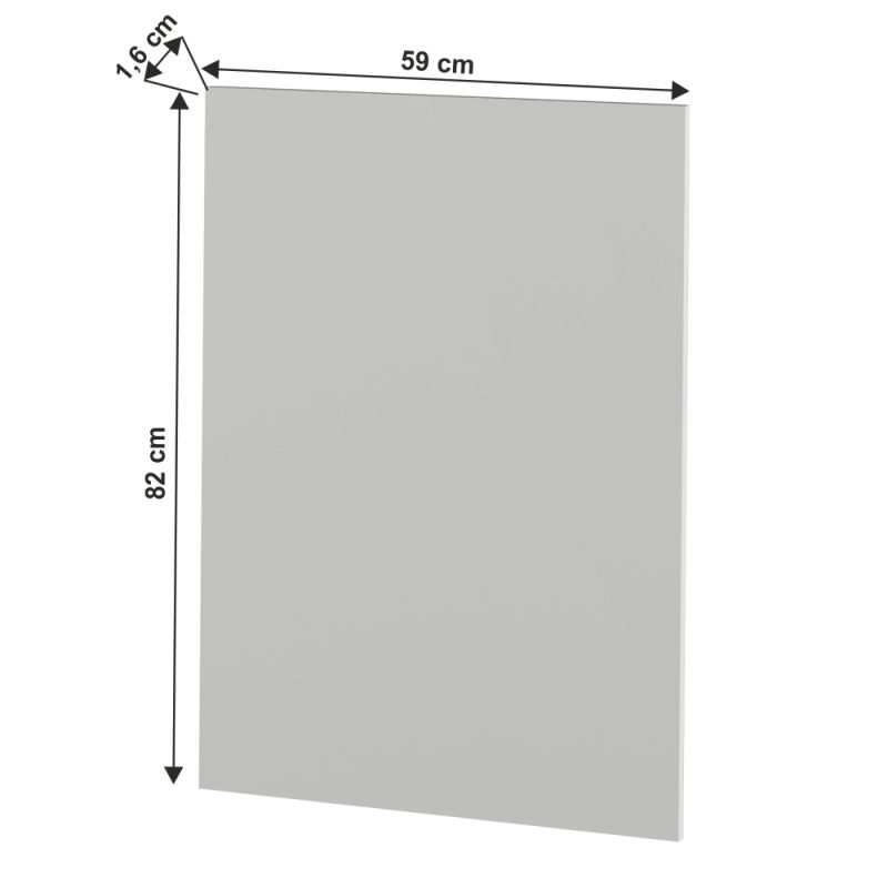 Koncová doska, 59cm, biela, JULIA TYP 95