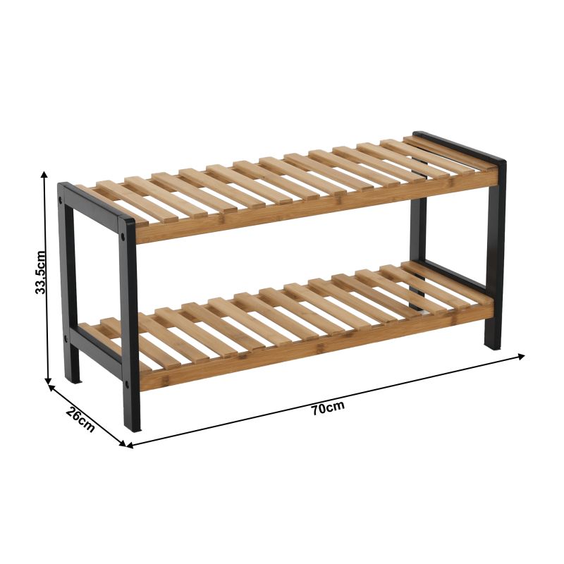Botník, 70cm, prírodný, čierny, KONTRE