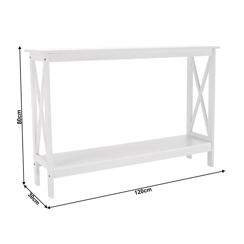 Konzolový stolík, 120cm, biely, APOLOS