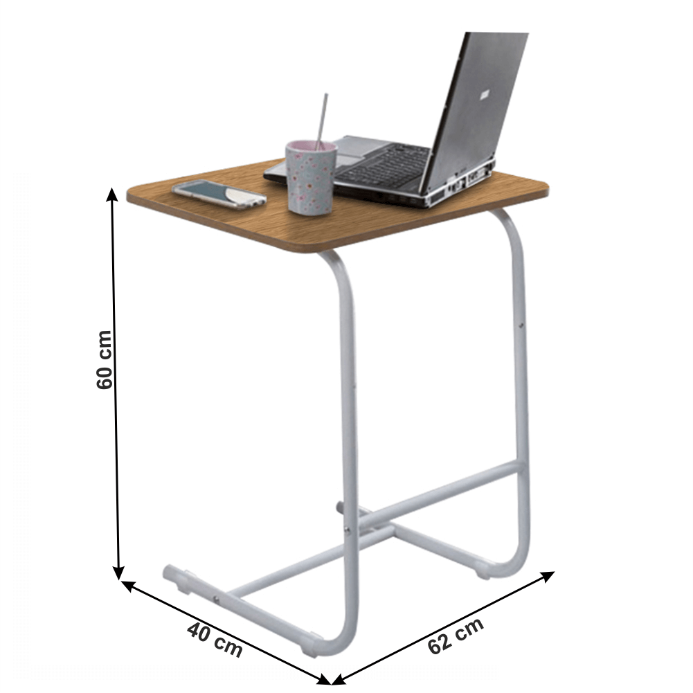 Príručný stolík, 60x40cm, dub, biely, MARONE
