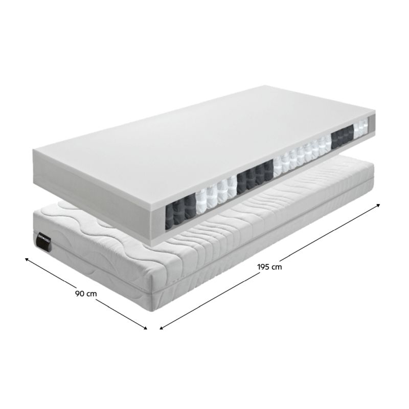Matrac, pružinový, 90x195, BE TEXEL ALERGIK NEW