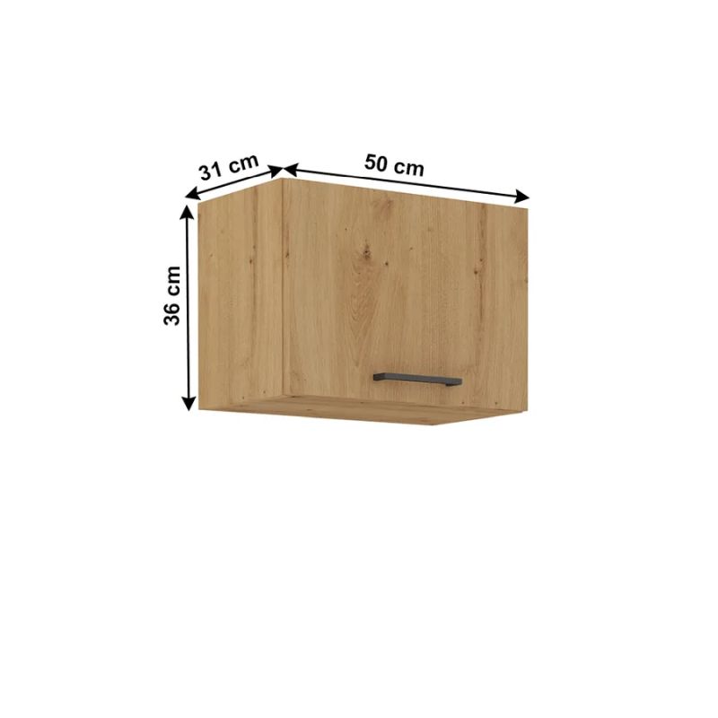 Horná skrinka, 50cm, dub artisan, MONRO 50 GU-36 1F