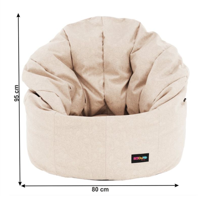 Sedací vak, 80cm, béžová látka, KENOD