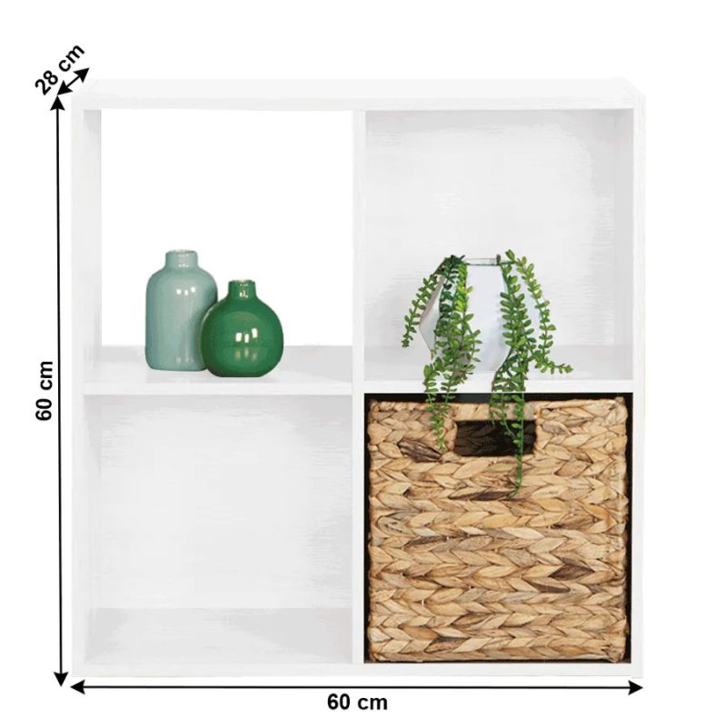 Regál, 60cm, biely, PRETO