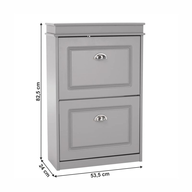 Botník, 53cm, 2-radový, sivý, SEBER TYP 1