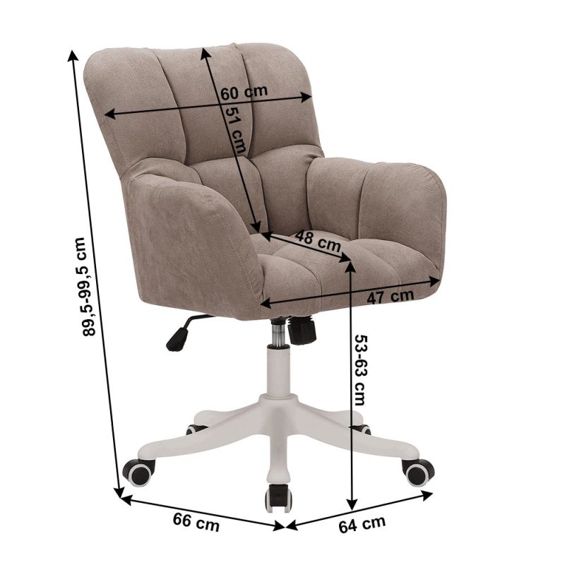 Kancelárske kreslo, sivohnedá Taupe látka, LOREL