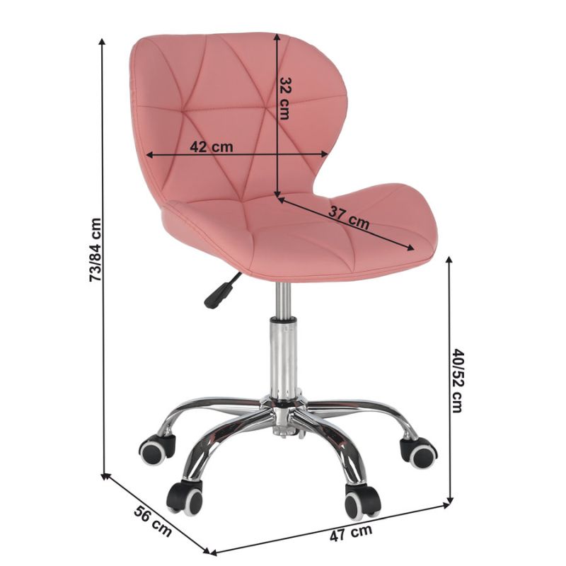 Kancelárske kreslo, ružová ekokoža, ARGUS NEW