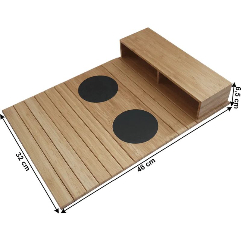Odkladacia podložka na sedačku, prírodný bambus, VISE