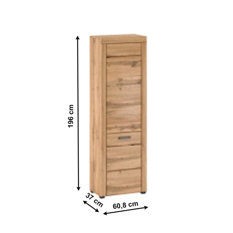 Skriňa, 61cm, policová, dub apalačský, PUSAN V