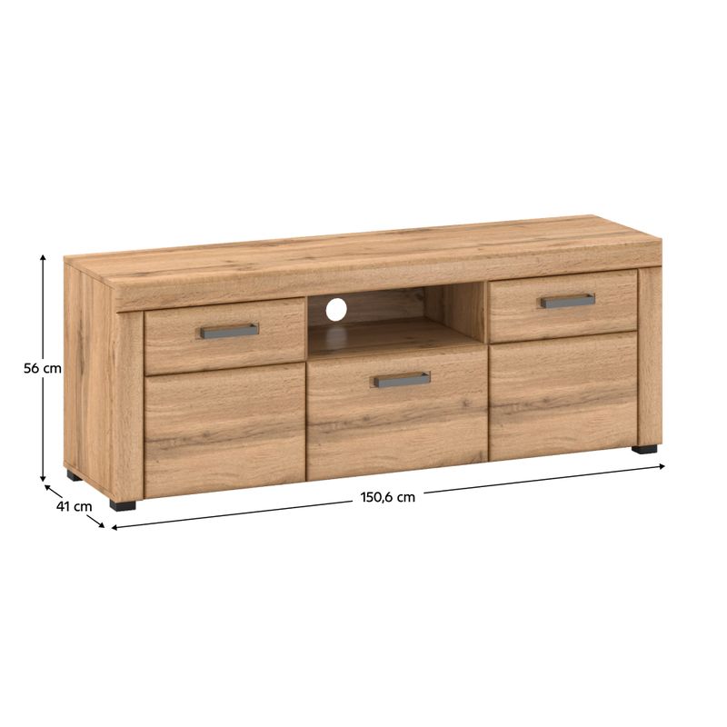 RTV stolík, 150cm, dub apalačský, PUSAN B