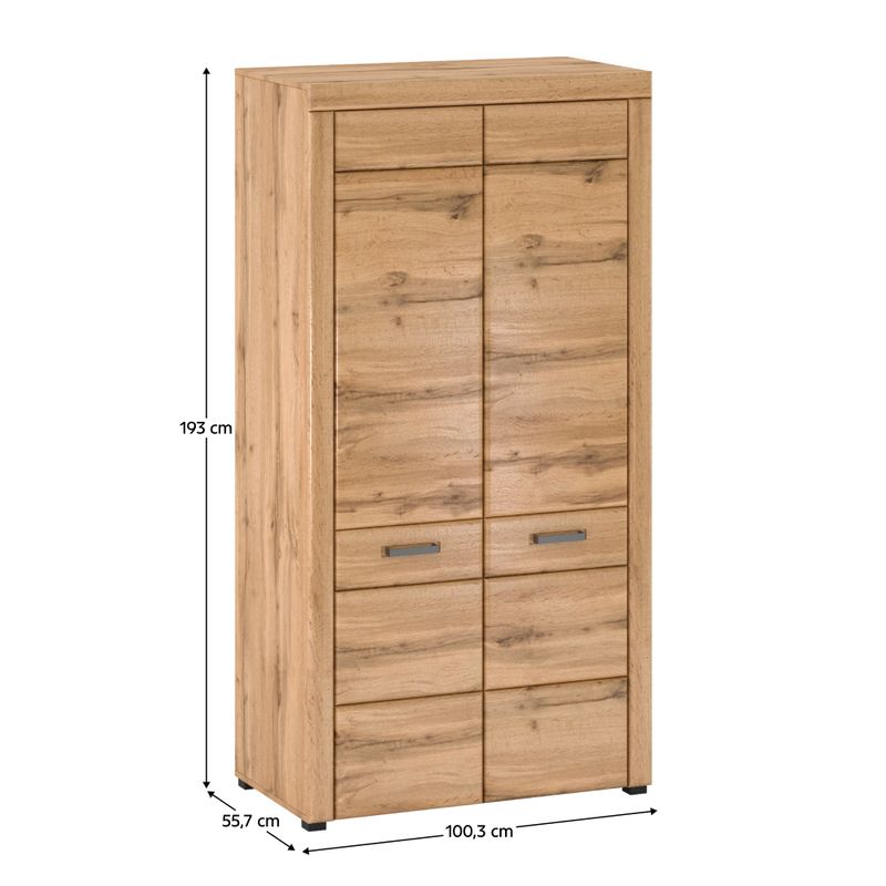 Skriňa, 100cm, vešiaková, dub apalačský, PUSAN F