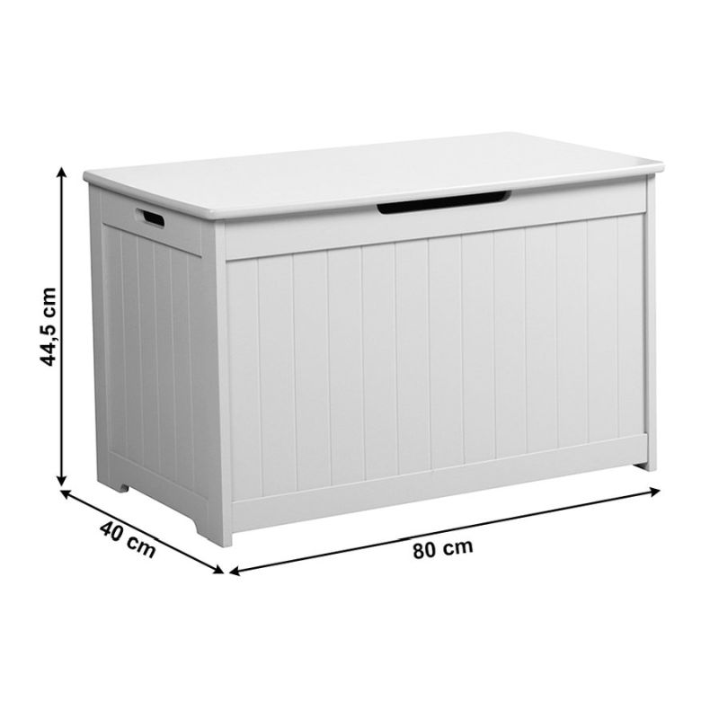 Úložný box, 80cm, biely, KORDELIA